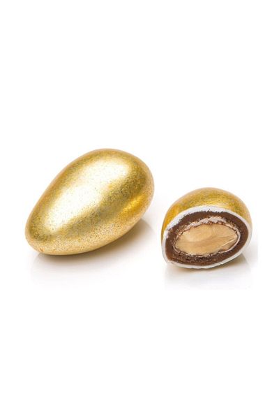 Şekerci Caferzade 1 kg Gold Colored Chocolate Covered Almond Candy