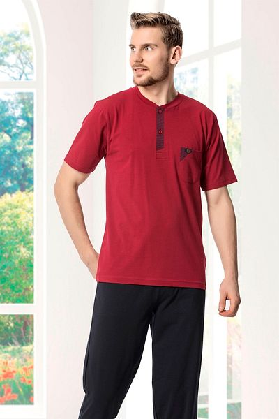 KLY Σετ Πιτζάμες Γαμπρού Cotton Lycra