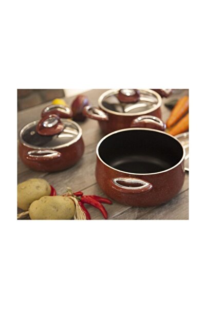 Taç Granite Teflon 3-Piece Casserole Pot Set