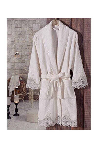 Dantela Vita Kadın  Kutulu Bambu Bornoz Dante Krem (xl/2xl)