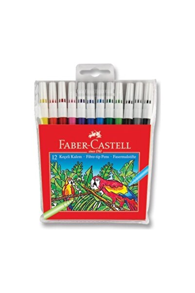 Faber Castell أقلام تلوين اللباد مع حقيبة (12 لونًا)