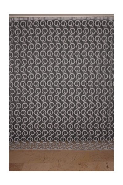 AKÇA TEKSTİL Vakko Model Gray Color Rope Curtain Ready-made Buttons Sewn Rope Curtain 300*270 Cm