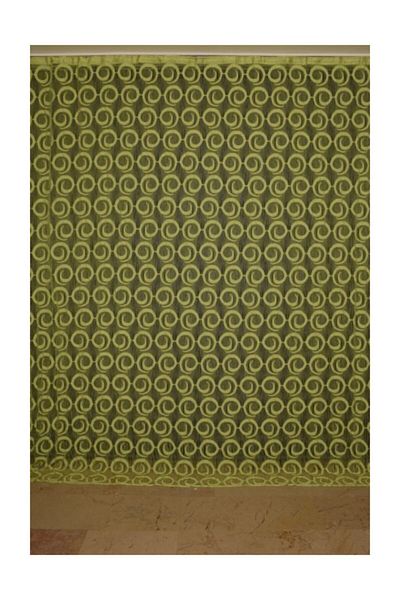 AKÇA TEKSTİL Vakko Model Green Color Rope Curtain Ready-made Buttons Sewn Rope Curtain 300*270 Cm