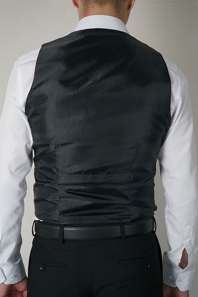Bomonti Slim Fit Vest with Single Trousers Honeycomb Pattern