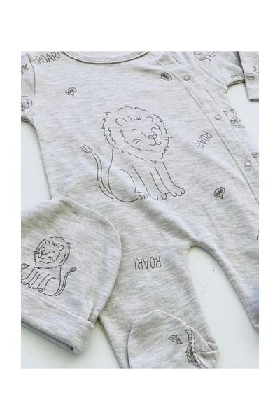 Bebitof Baby Bebitof Lion Figured Jumpsuit Light Brown