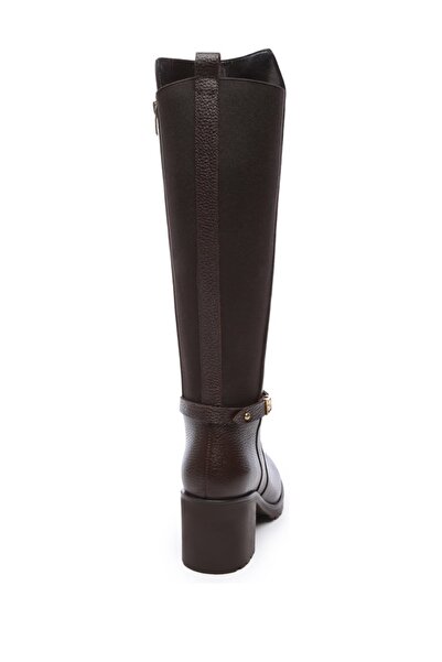 Tamer Tanca Hakiki Deri Kahverengi Kadın Çizme Çizme 94 710C BN CZM SK19/20