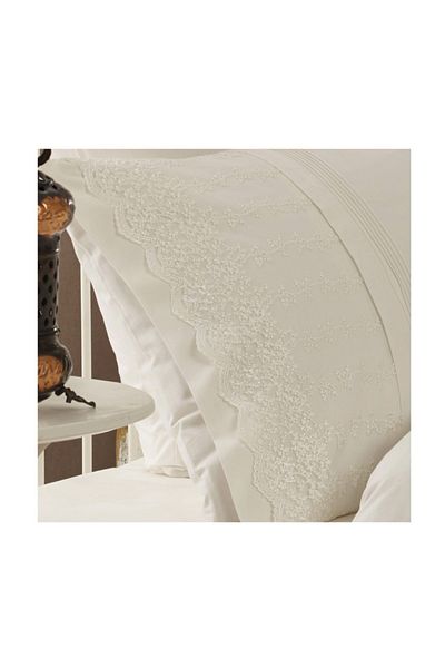 Vinaldi Hazan Cream Double Pique Duvet Cover Set