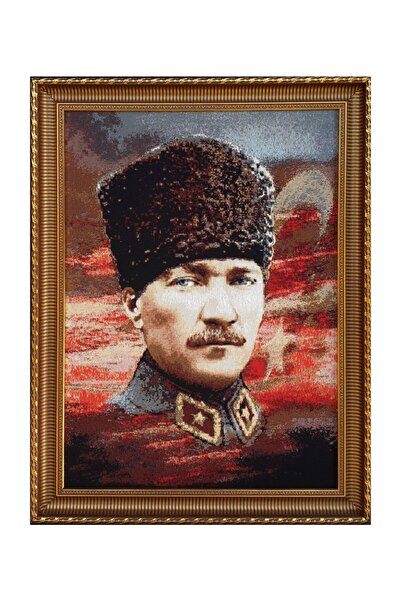 Niva Tekstil Goblen Dokuma Tablo Kumaşı - Atatürk