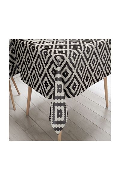 desen izmir Față de masă cu cusut personalizat imprimat digital-diamond negru 130x170 cm 4-6 persoane