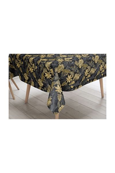 desen izmir Fata de masa cusuta imprimata digitala-frunza de aur 130x230 cm