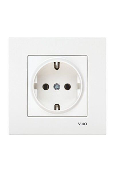 VİKO Karre مقبس مؤطر باللون الأبيض