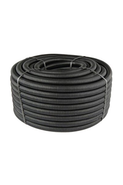 tekideal Mutlusan Siyah Plastik Spiral Boru 18mm (50'mt)