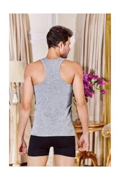 Berrak Lycra 1029 3-Piece Elastane Athlete Gray Tank Top