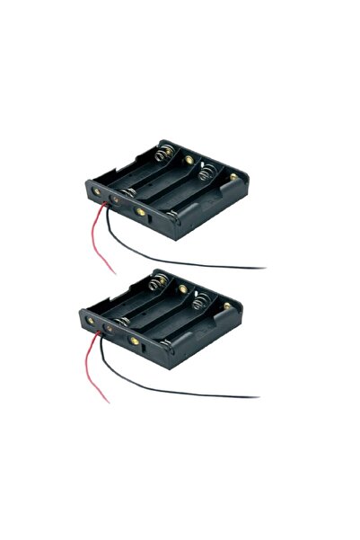 Genel Markalar 2 Adet - 4'lü Pil Yatağı Pil Yuvası Pil Kutusu Aa Kalem Kalın Pil