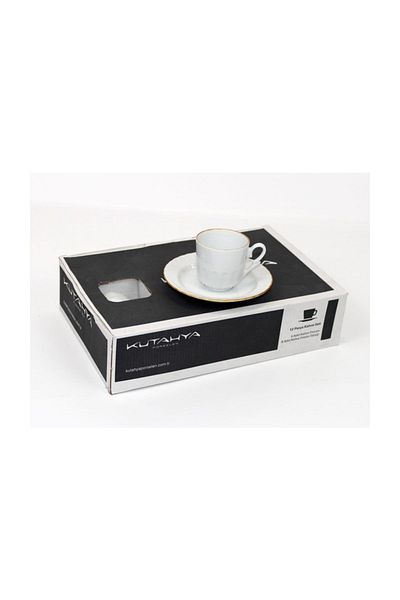 Kütahya Porselen Pearlescent Turkish Coffee Set 12 Pieces