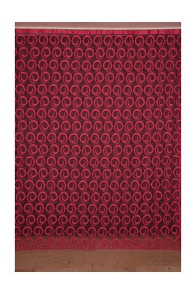 AKÇA TEKSTİL Vakko Model Fuchsia Color Rope Curtain Ready Made Buttons Sewn Rope Curtain 300*270 Cm