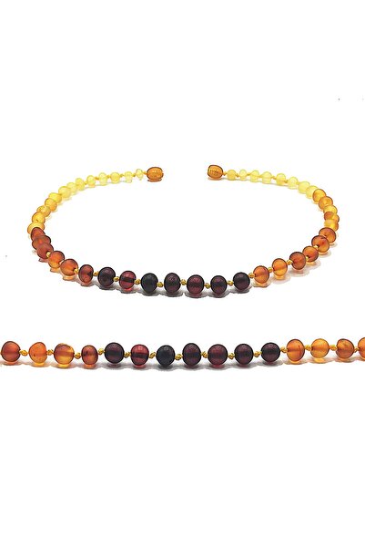 Vip Kehribar Red Matte Colored Amber Baby Necklace - 33 cm Standard, Girl and...