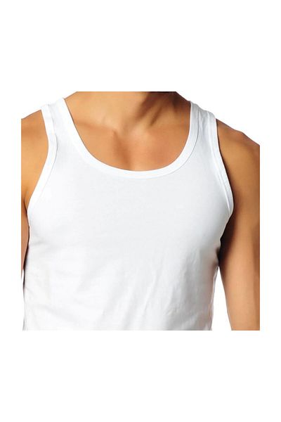 Dagi White 4 Pack - 100% Cotton Men's Combed Cotton Undershirt