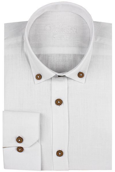 Varetta Ανδρικό λινό πουκάμισο Slim Fit Λευκό