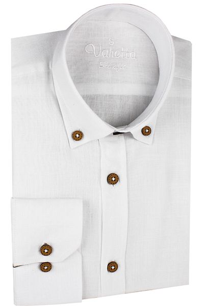 Varetta Ανδρικό λινό πουκάμισο Slim Fit Λευκό