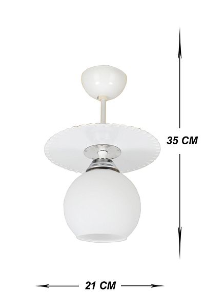 VENON Ufo Single Glass White Chandelier