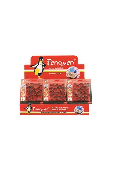 Penguen Mix 18 Piece Metal Cookie Mold Png-1712