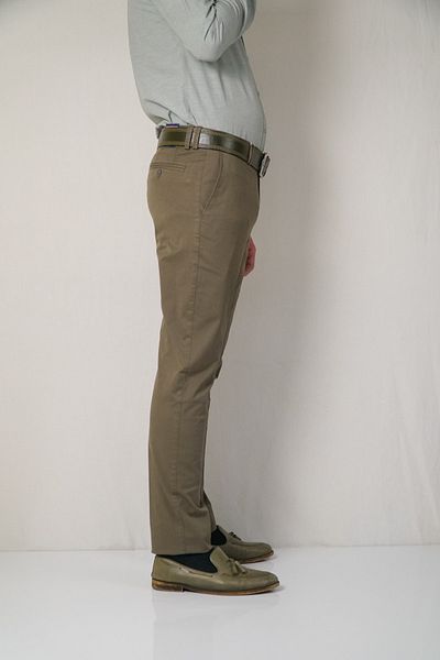 Bomonti Ανδρικό παντελόνι χακί Lapılot Reactive Semi Slim Straight