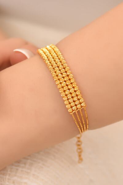 Ayyıldız Kuyumculuk Kadın Dorika Dört Sıra Altın Kelepçe