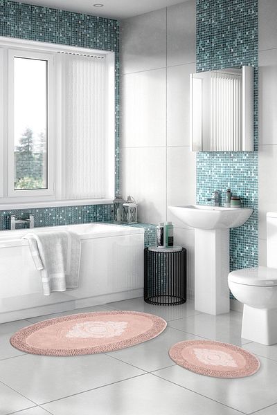 Alanur Home Alanur Salina Κεντημένο Οβάλ Βαμβακερό Ζυμαρικό Πούδρα 2 Συσκευασιών