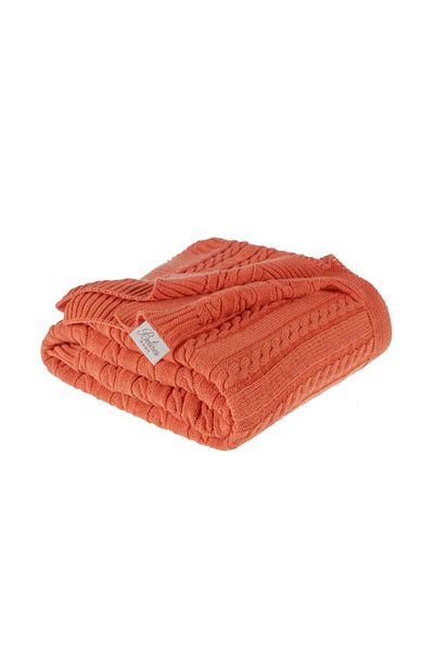 Betires Home Knitted Sofa Shawl 130 *170 Cm Orange Tz14017