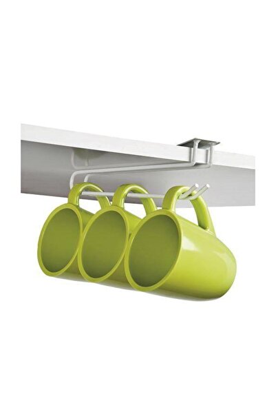 FırsatYeri Portatif Metal Raf Altı Tava Kupa Fincan Bardak Askılığı Askısı