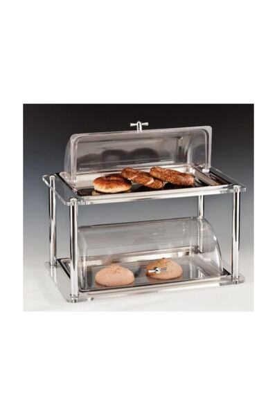 Zicco Stand with Jar Acrylic Steel Tray Lid Cake Shop
