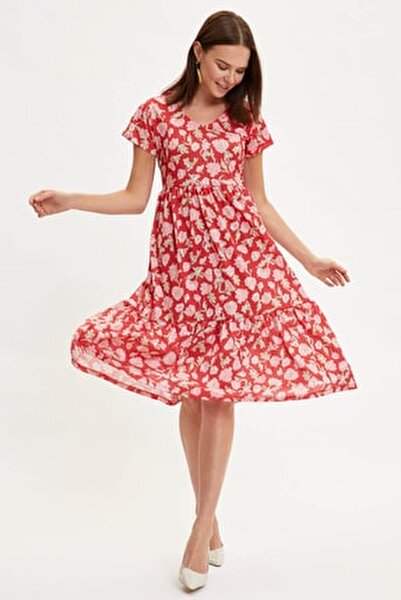 defacto cicek desenli orme elbise fiyati yorumlari trendyol