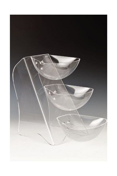 Zicco Multi-Purpose Display Stand 3 Tiers Acrylic Vegetable Fruit Display