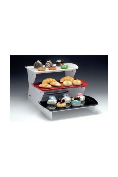 Zicco Bagel Pastry Pastry Shop Display Serving Stand with Melamine Tray