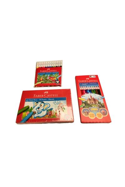 Faber Castell 12 Pieces of Curry + 12 Pieces of Pastels + 12 Pieces of Felted...
