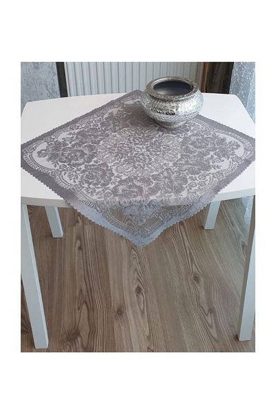 WENESSİ Model Ivy 45x45 2 șervețele tricotate (gri)
