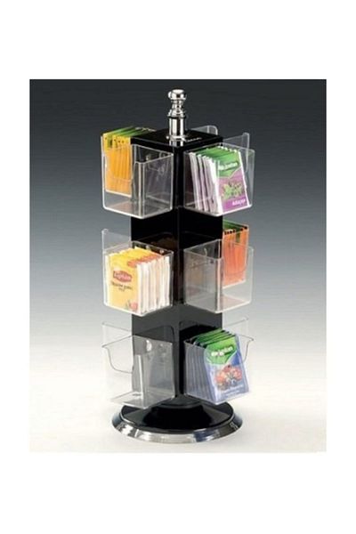 Zicco 12 Pieces Rotating Tea Stand Polycarbonate Eyed Acrylic 36 Cm