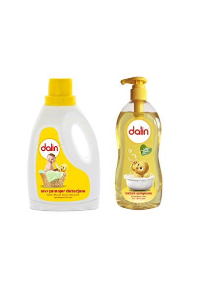 Dalin Sıvı Deterjan 1500 ml + Bebek Şampuanı 900 ml (%98 Doğal Kökenli)