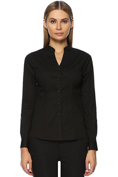 Network Γυναικείο μαύρο πουκάμισο Slim Fit1072321