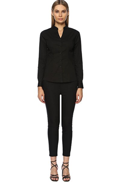 Network Γυναικείο μαύρο πουκάμισο Slim Fit1072321