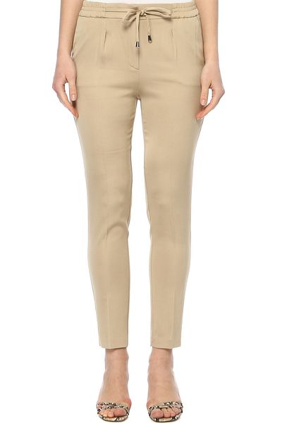 Network Beigefarbene Röhrenhose