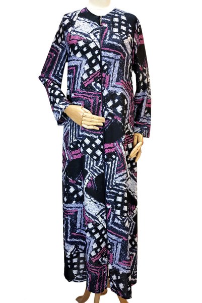 Reis Abaya cu fermoar cu model negru