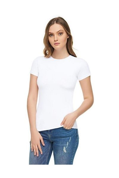 Elit Body cu gât alb pentru femei - Pachet de 3 alb XL