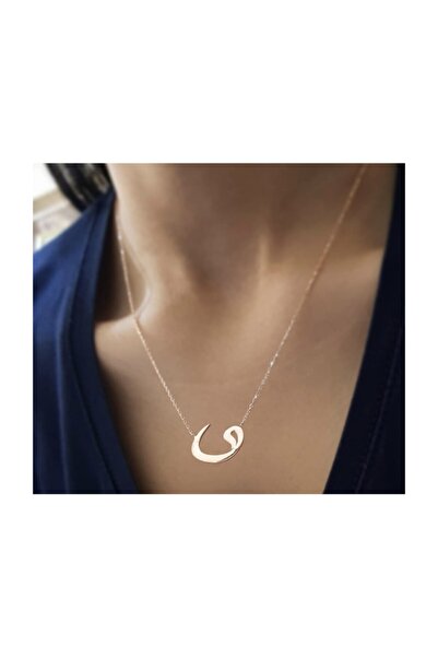 Genel Markalar Kadın Rose Gold Vav Plaka Gümüş Kolye