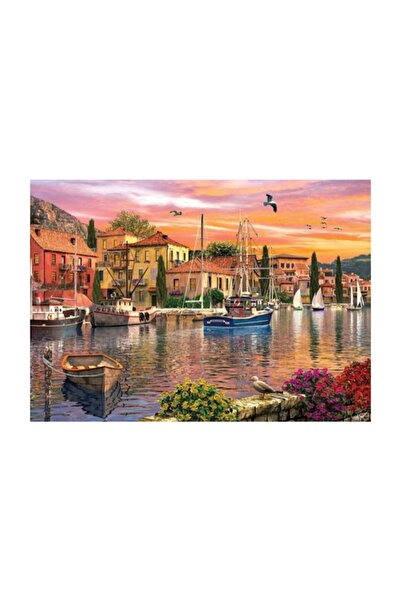 Ks Games Puzzle Harbour Sunset 2000 Parça Sahil Manzarası Yapboz Seti 11308