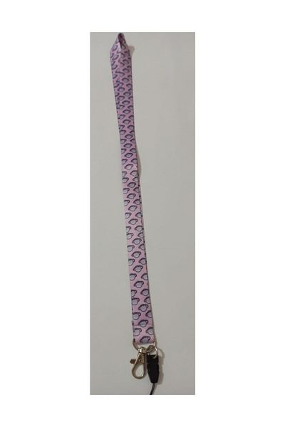 Mixperi Lilac Color UFO Patterned Name Badge Rope