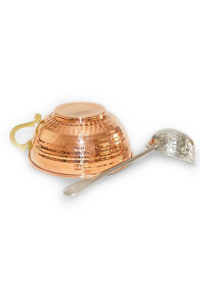 Handygoo Copper Buttermilk Bowl and Buttermilk Scoop Set