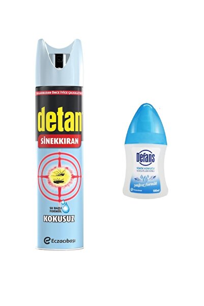Detan Sinekkiran Kokusuz Sinek Öldürücü 275 ml+Defans Su Bazlı Sinek Kovucu L...