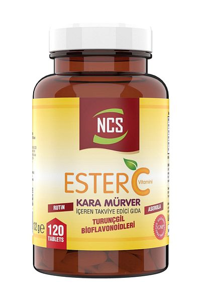 NCS Ester Vitamin C 1000 Mg 3 Boxes 360 Tablets Black Purple Orange Bioflavonides Made in Turkey
